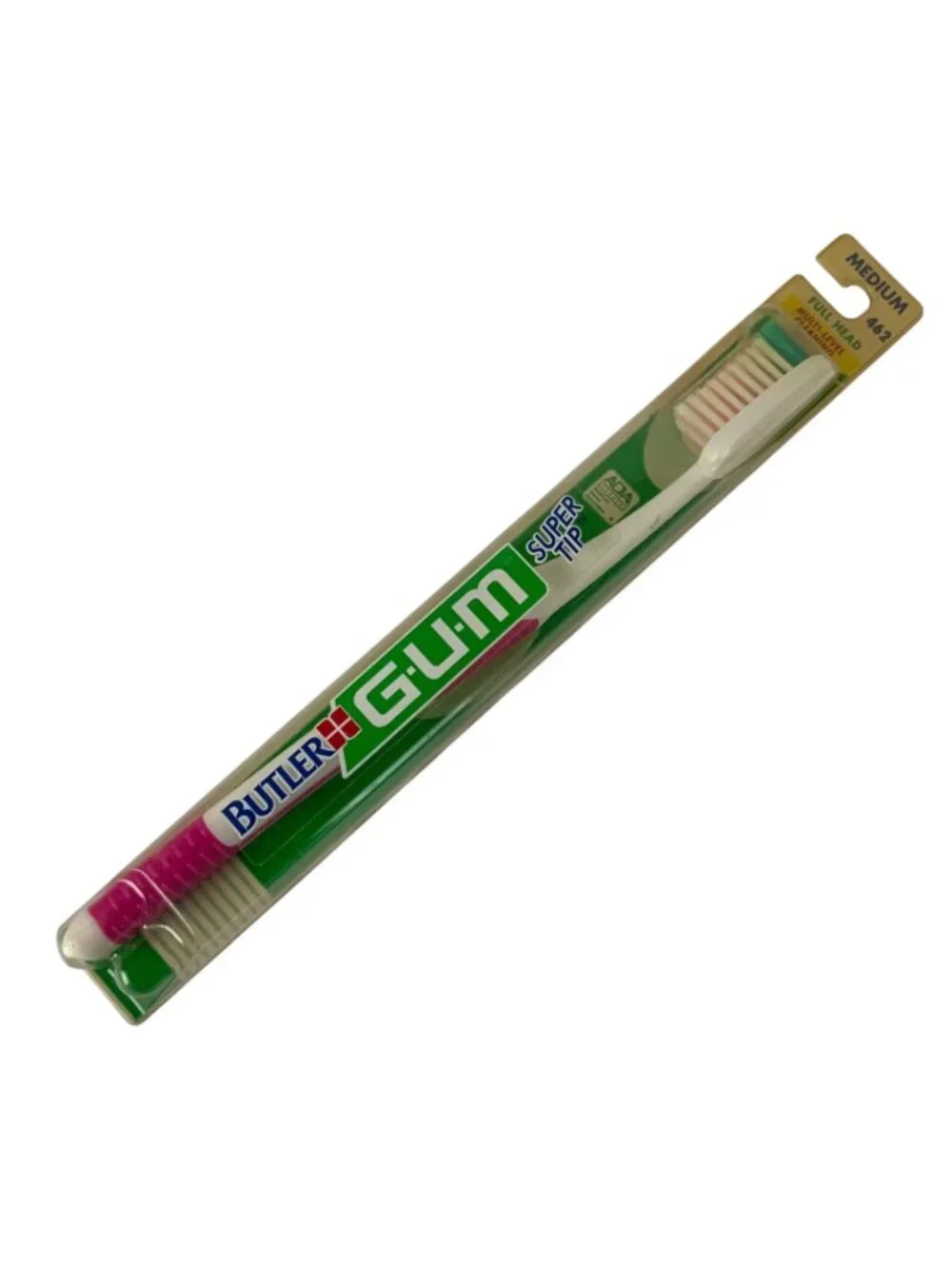 Vintage Butler GUM Super Tip Toothbrush Medium Full Head Multi-Level Cleaning